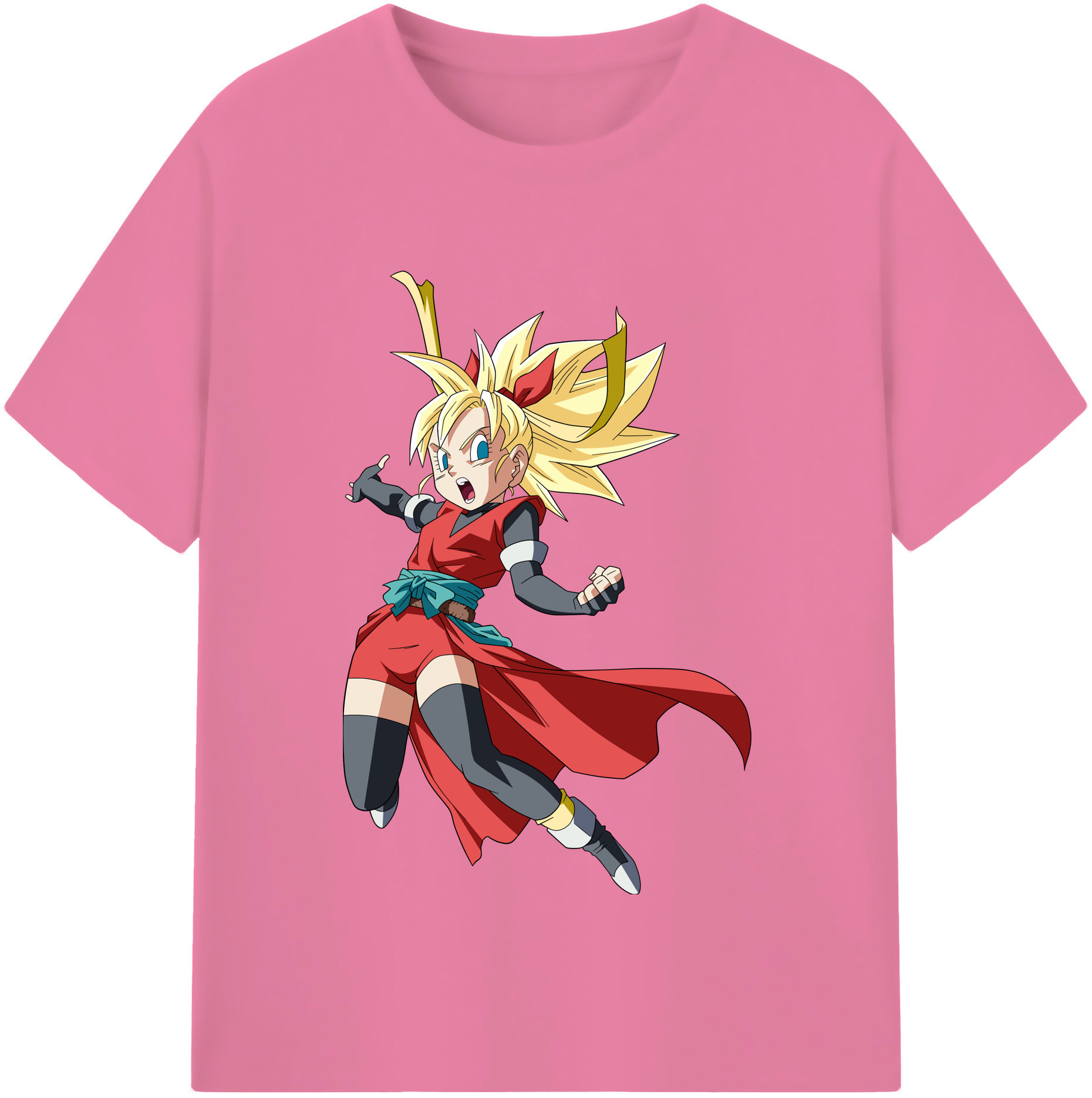 （画像用） ドラゴンボール カリフラ DRAGON BALL Caulifla 綿100％半袖Tシャツ（フロントプリント）